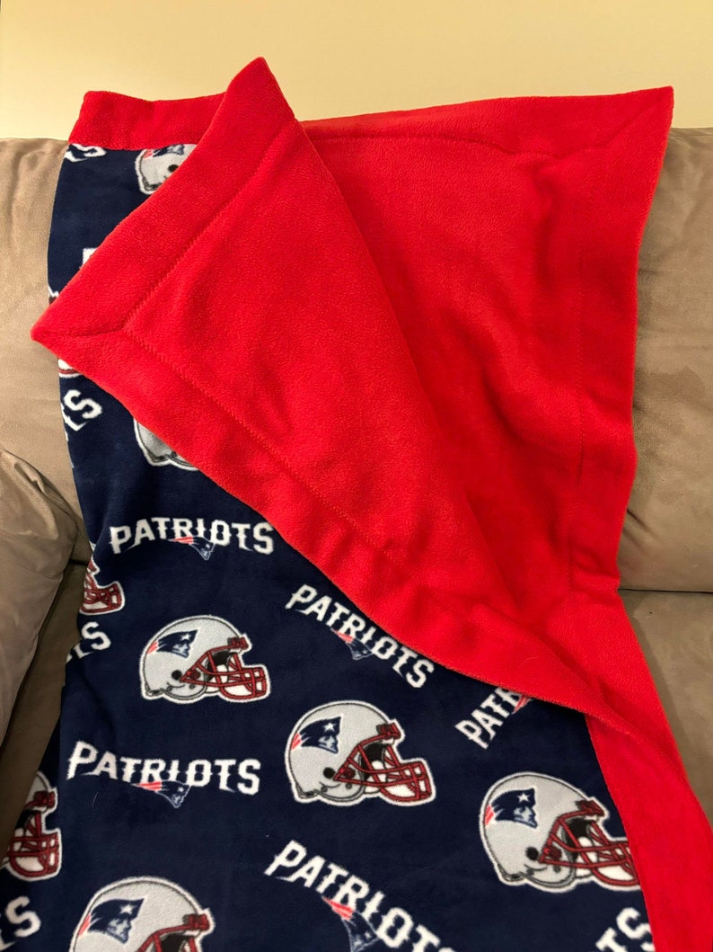 New England Patriots Super Soft Anti Pill Fleece Throw 50 X 60 Etsy