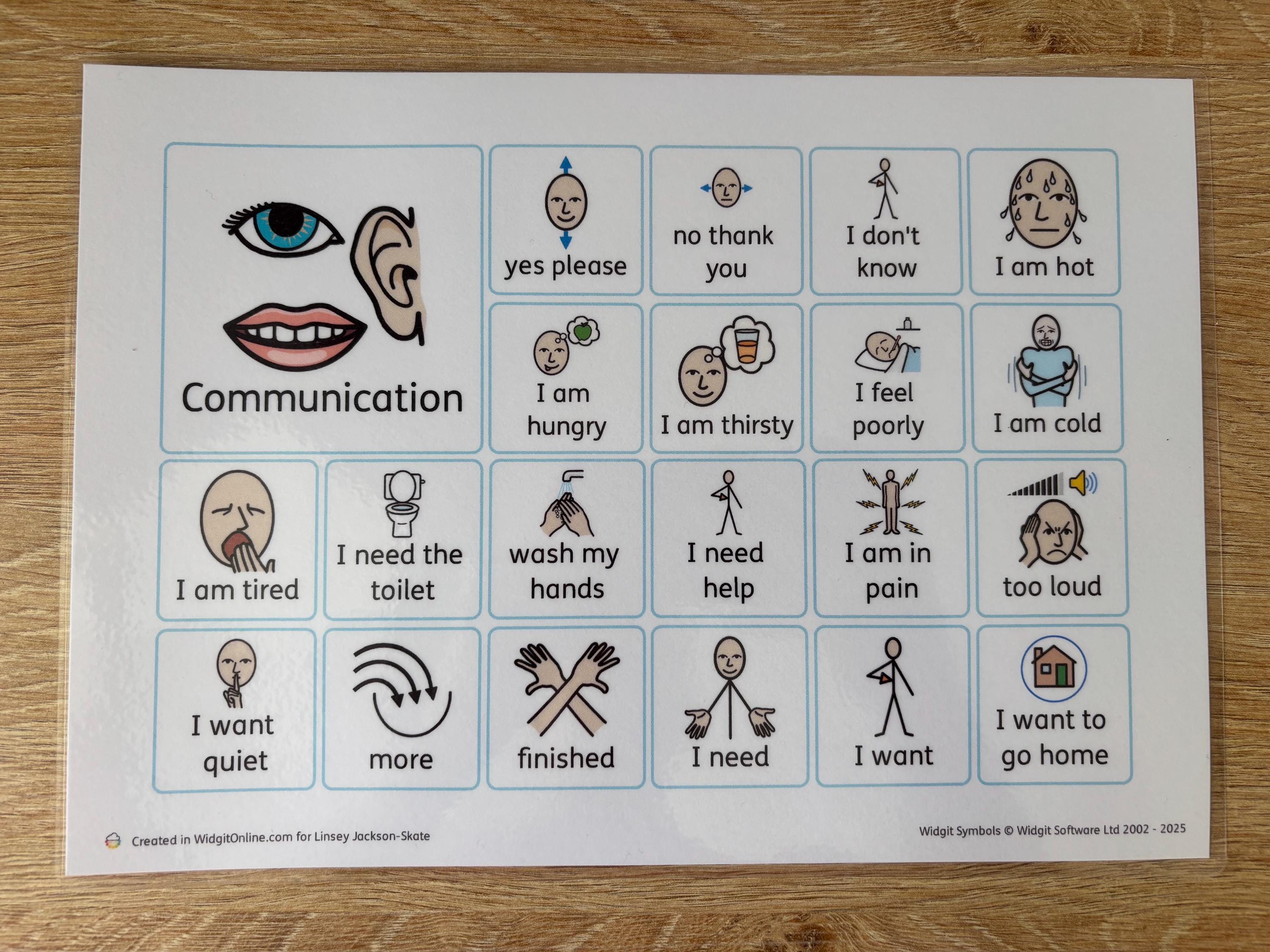 Communication SEN Visual Communication Board - Etsy UK
