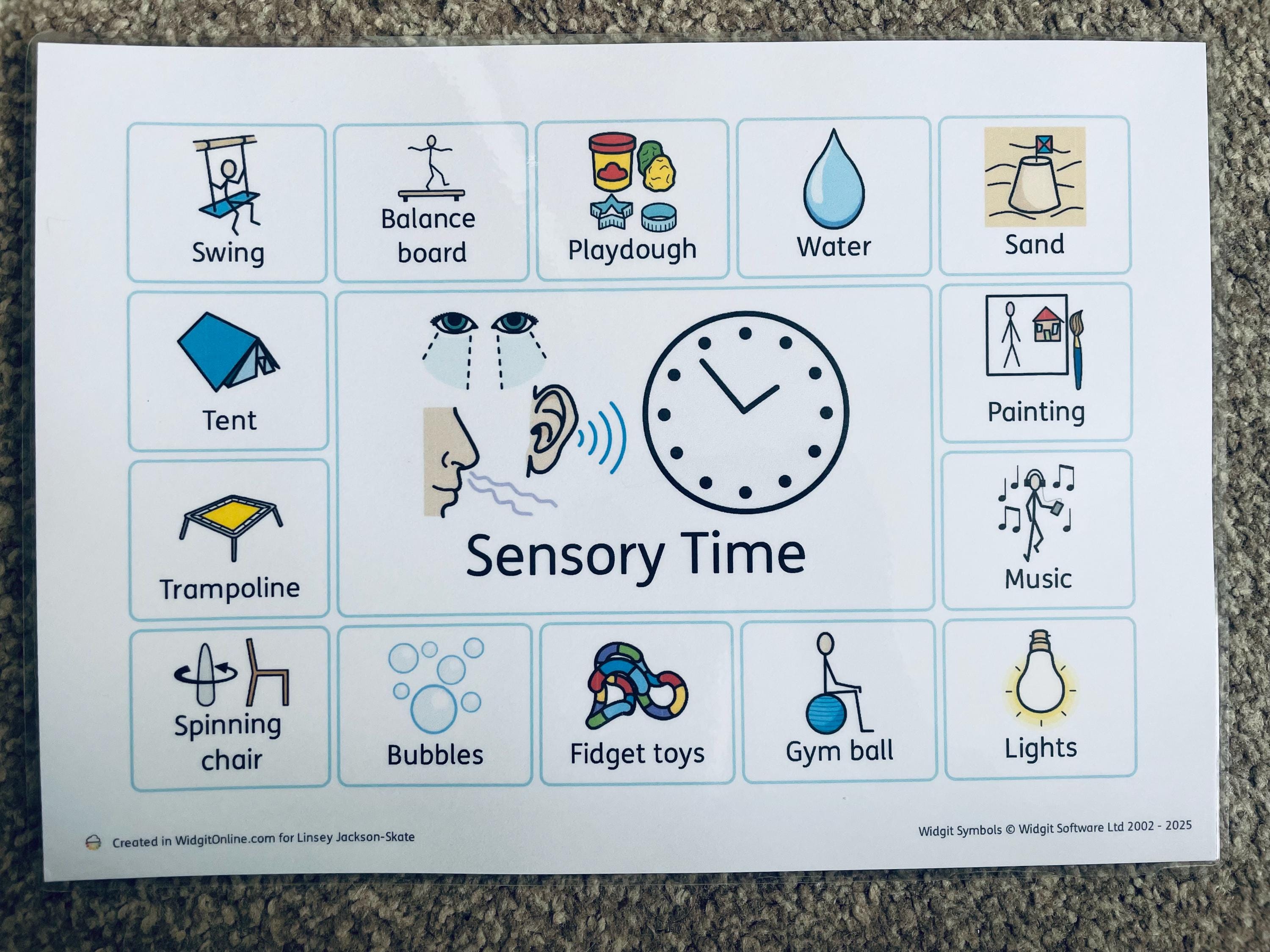 Sensory Time SEN Visual Communication Board - Etsy UK