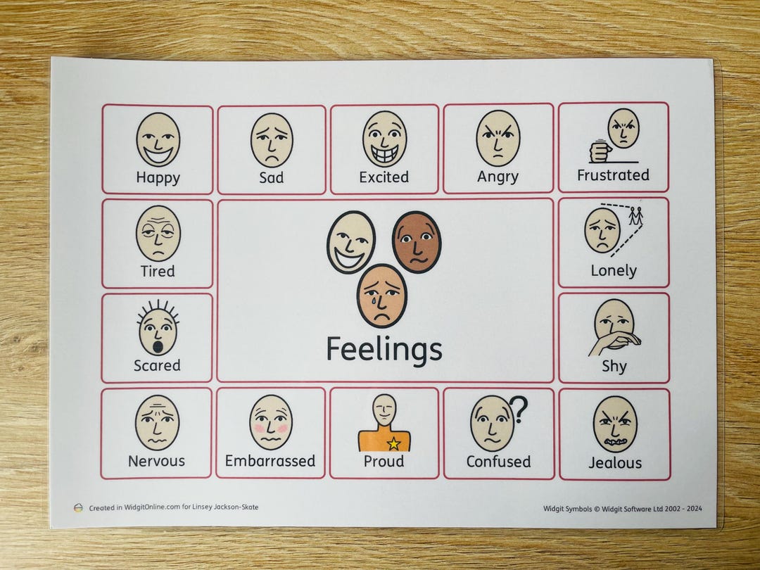 Feelings SEN Visual Communication Board - Etsy UK