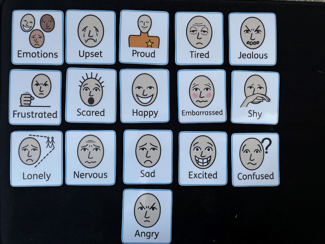 Emotions SEN Visual Communication Cards - Etsy