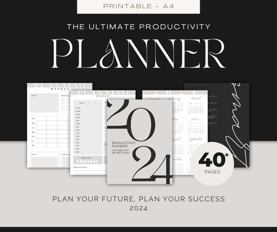2024 Planner Printable New Modern A4 Etsy