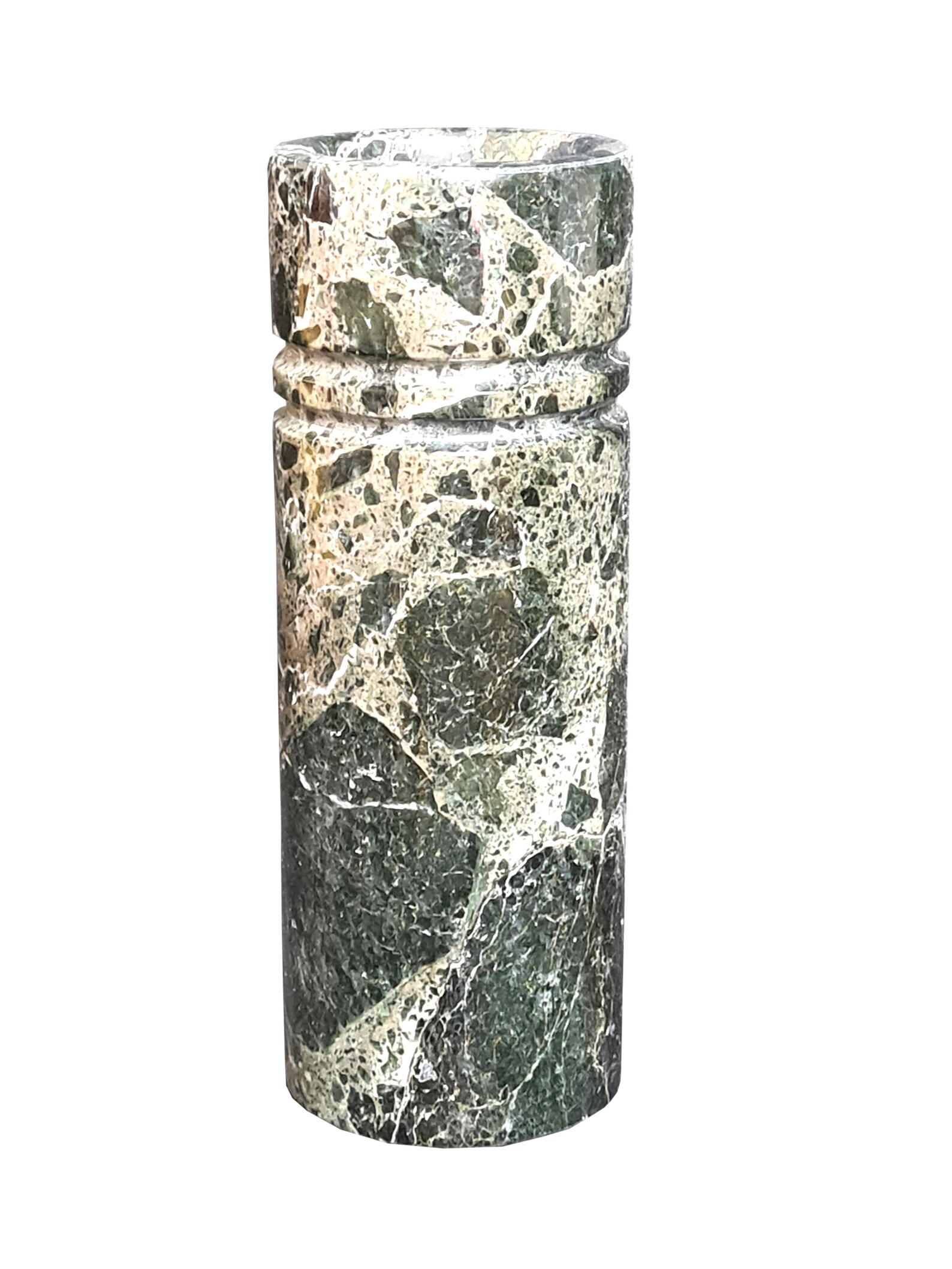 Onyx Marble Black Hand Crafted Set of Two Cylinder Vase, Vase, Black