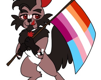 Custom Fursona Pride Flag Badge