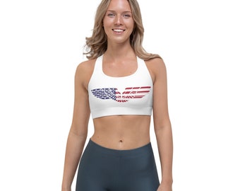 American Flag Sports Bra