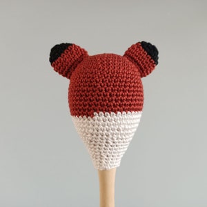 Crocheted samba ball sheep and fox, toy instrument image 9