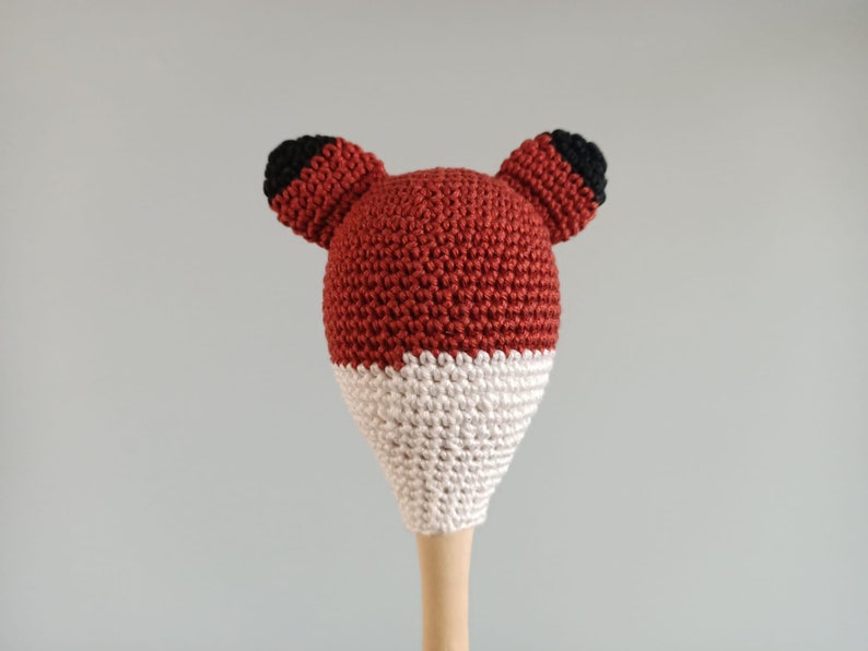 Crocheted samba ball sheep and fox, toy instrument image 9