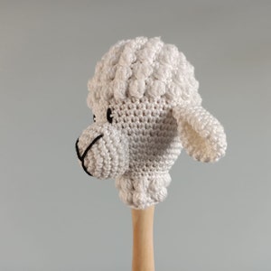 Crocheted samba ball sheep and fox, toy instrument image 4