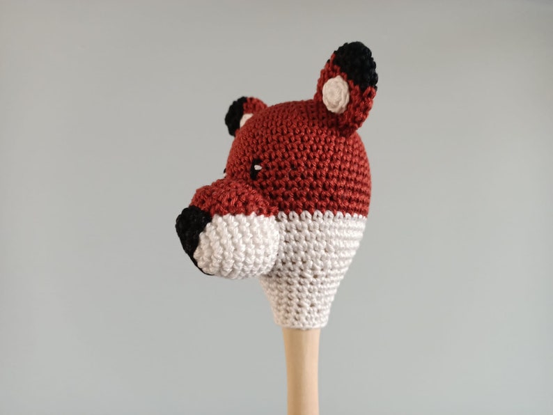 Crocheted samba ball sheep and fox, toy instrument image 8