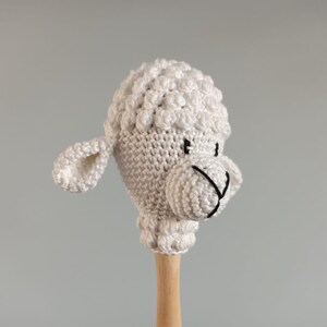 Crocheted samba ball sheep and fox, toy instrument image 2