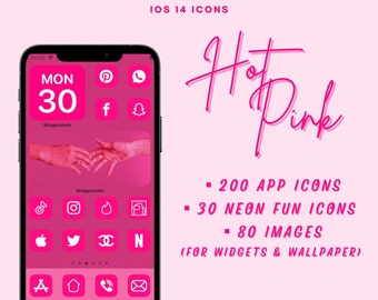 Hot Pink Icons Etsy hot pink icons etsy