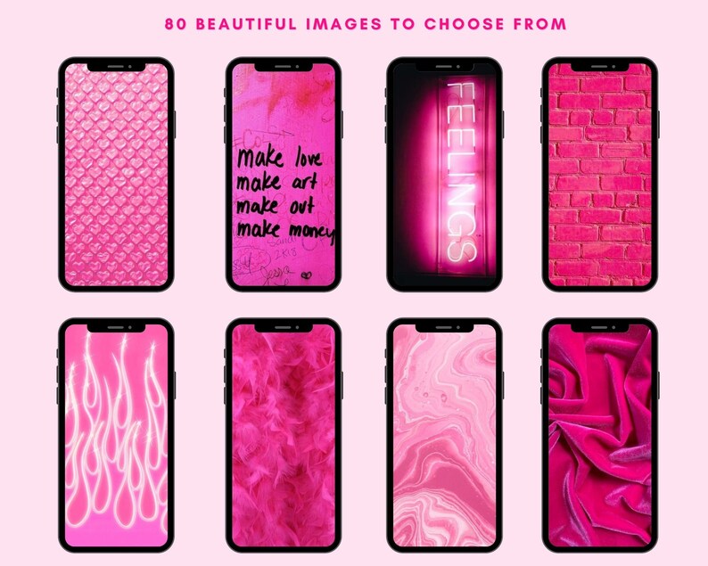 Ios14 App Icons HOT PINK Pink Aesthetic IOS 14 App Covers Etsy