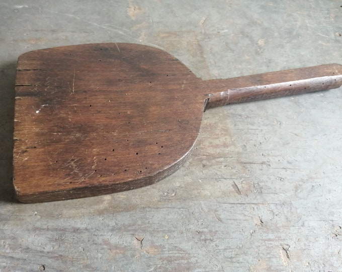 Vintage French rustic wooden primitive dairy or laundry paddle