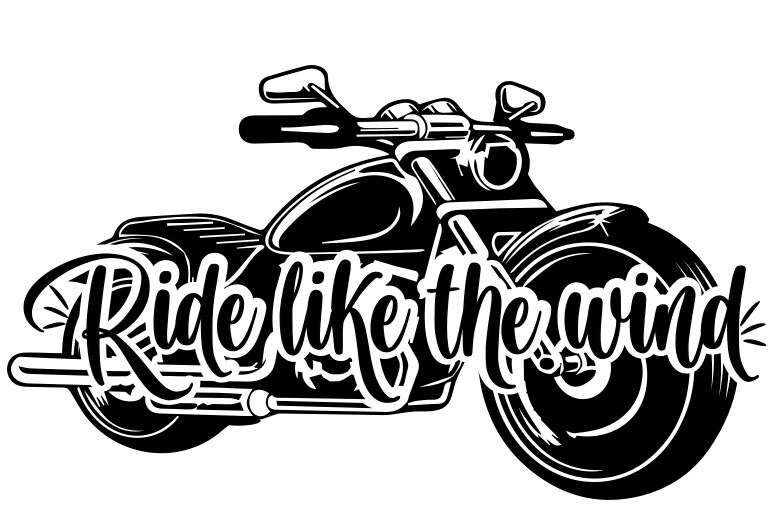Motorcycle SVG for Commercial Use Biker Ride Like the Wind Etsy