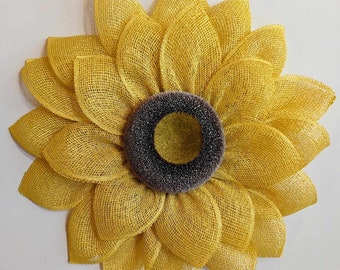 Sunflower Wreath, Farmhouse Sunflower Style Front Door Wreath, Fall Porch Wreath, Made to Order, Free Shipping