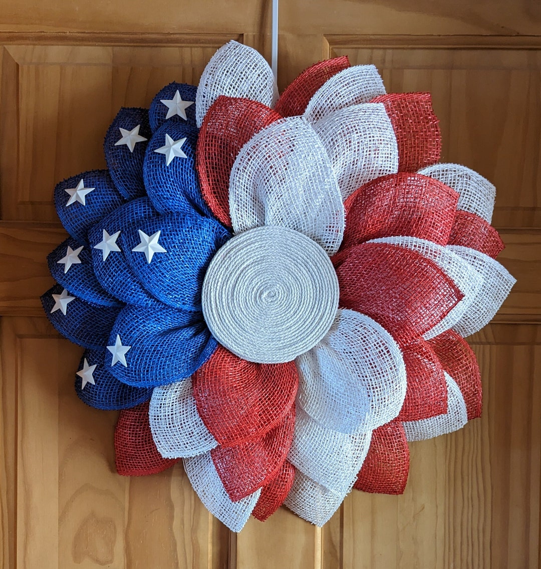 Patriotic Wreath ~ Americana Wreath ~ Front Door Wreath * Flag ...