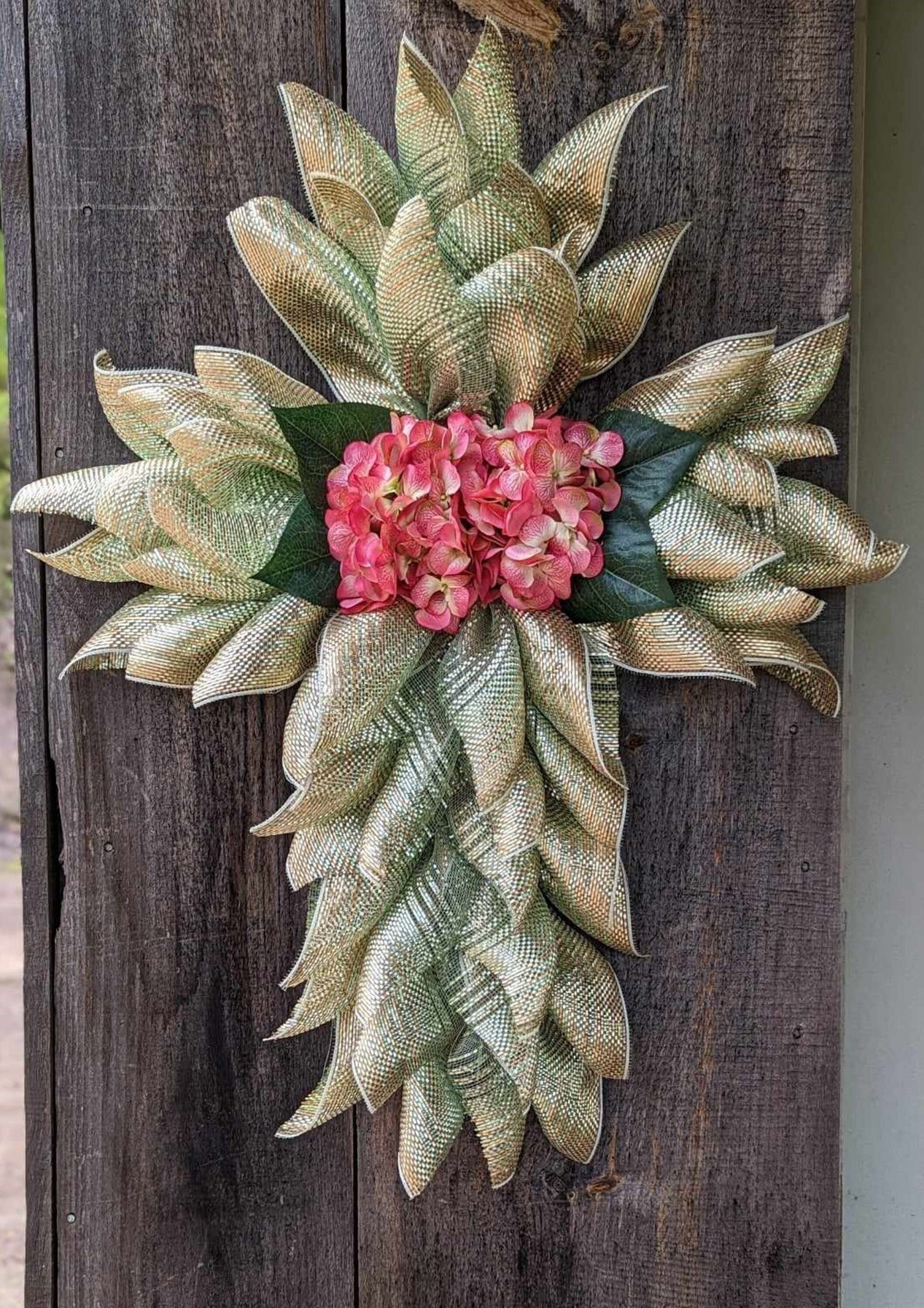 Beautiful Hand Crafted Personalized Cemetery Wreath for Your Loved One stand  is Included 