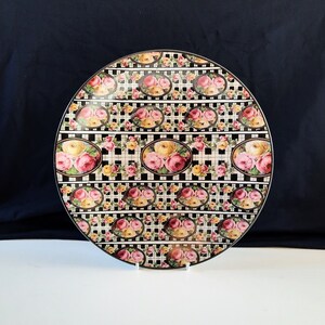Beautiful Vintage English Rose and Trellis Chintz Plate