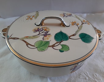Very Rare Art Deco Susie Cooper Gray&#39;s Pottery Tureen with lid, pattern 7938, c1928