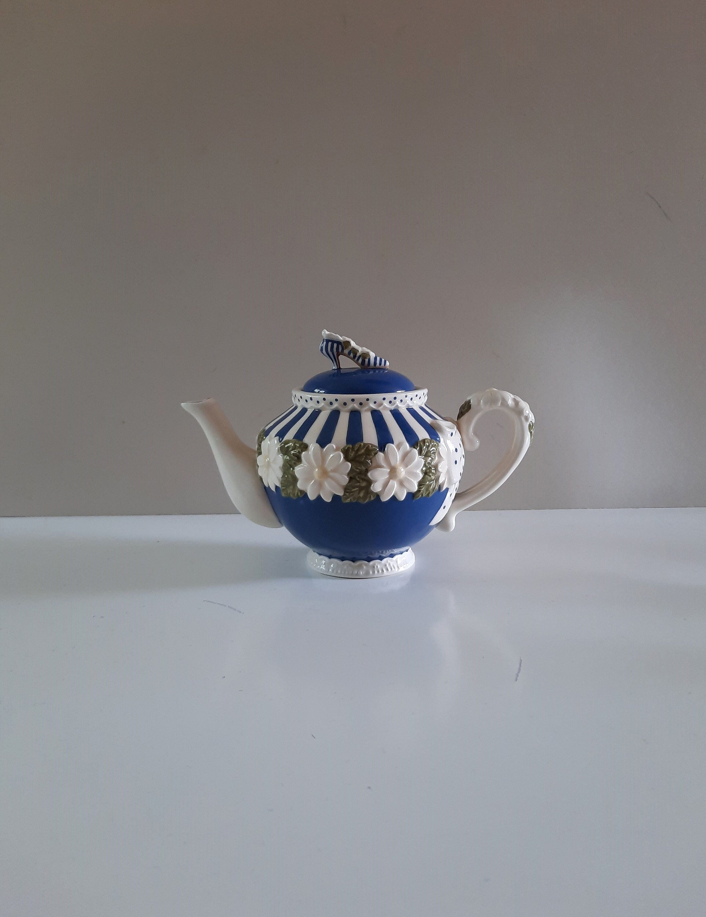 Millenium 2001 Collectable Sandy Closet Decorative 'Susette MiniTeapot' #18213 Lynam Clough Ceramic