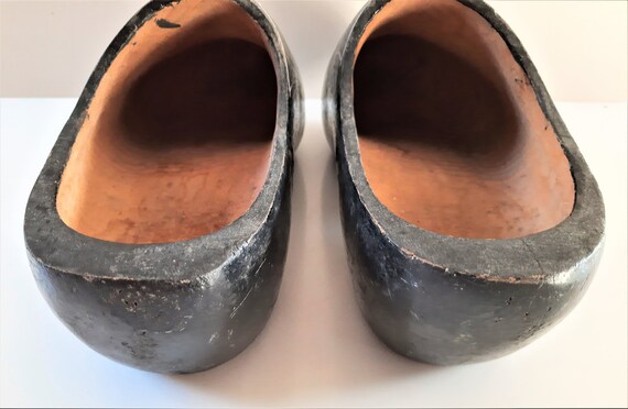 Vintage Klomppen/Clogs: Dutch Pair of Black Hand … - image 7