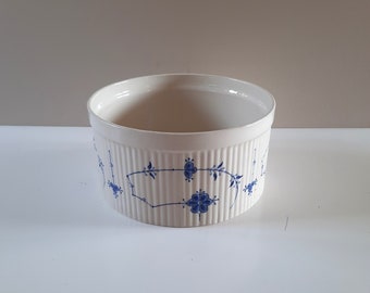 vintage Furnivals Danemark Plat à four à tarte à soufflé bleu
