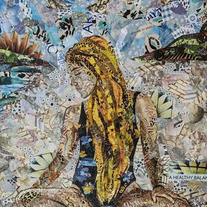 Sunbeam Woman fine art collage print