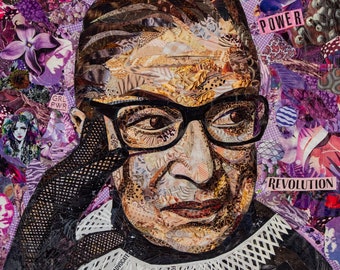 Ruth Bader Ginsburg fine art collage print
