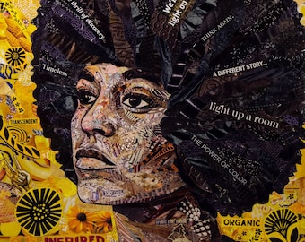 Angela Davis fine art collage print