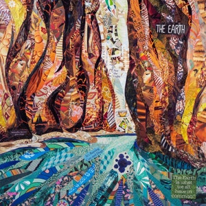 Impression collage artistique du parc national de Zion