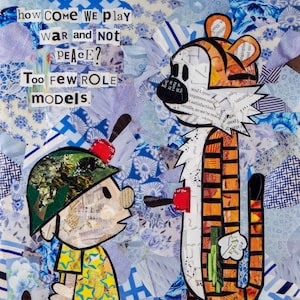 Role Models- A Calvin and Hobbes Fine Art Collage