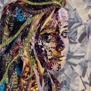 Faces of a Golden Girl fine art collage print