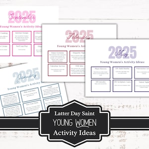 LDS Monthly Activity Ideas for 2025 | Latter Day Saint Young Women Leaders