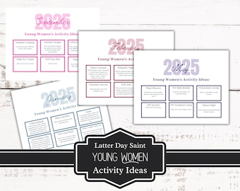LDS Monthly Activity Ideas for 2025 | Latter Day Saint Young Women Leaders