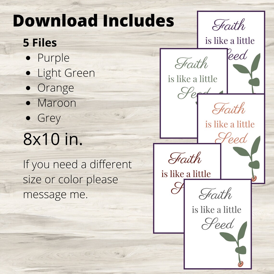Faith is Like a Little Seed Printables LDS Quotes Wall Art - Etsy