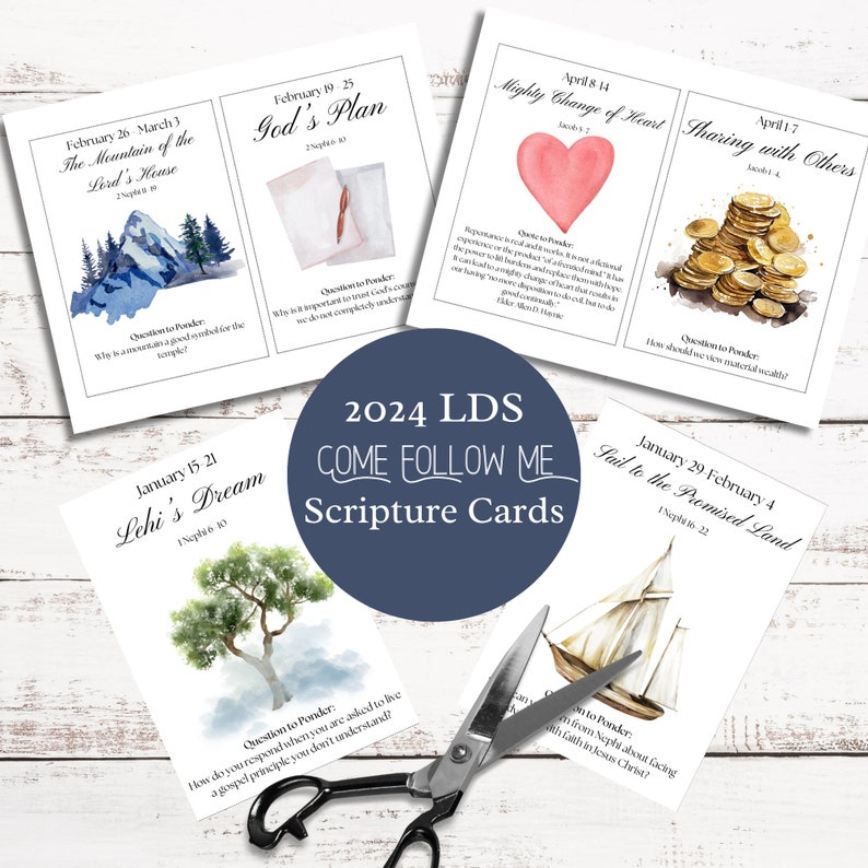 2024 Come Follow Me Book of Mormon Scripture Booklet Weekly Scripture