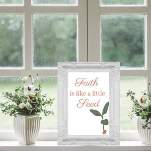 Faith is Like a Little Seed - Vibrant LDS Printables for Home Decor - Etsy