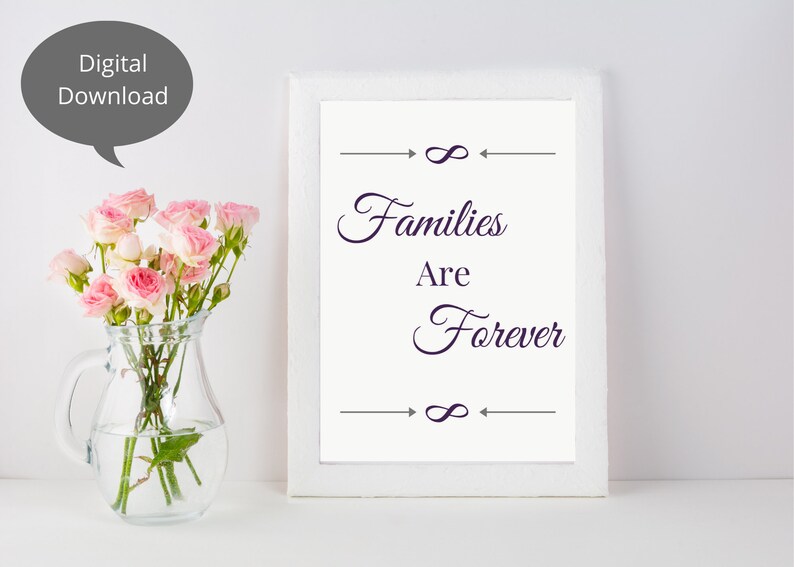 Families Are Forever Printable LDS Home Decor - Etsy