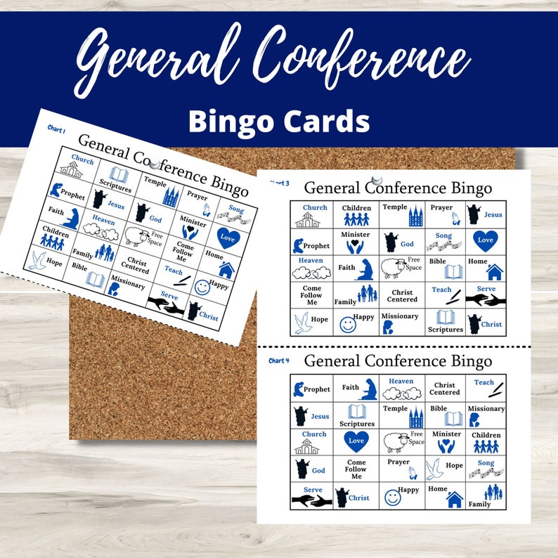 General Conference Bingo Bingo Game General Conference Etsy