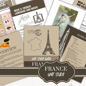 France Geography Unit Study for Ages 5-12