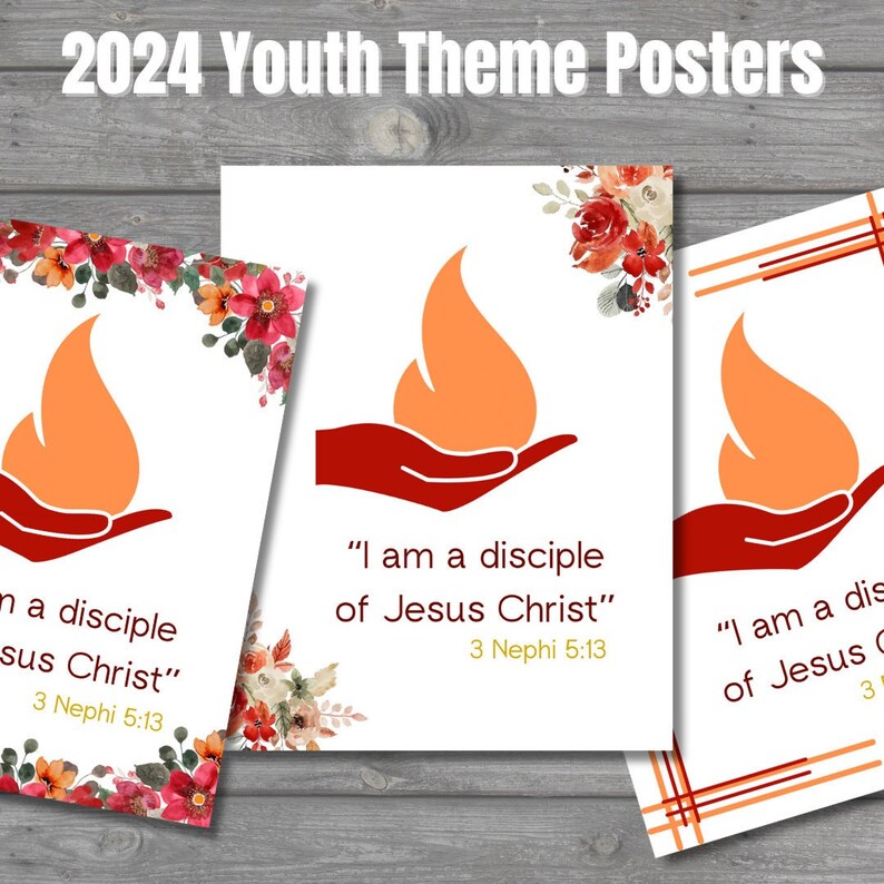 2024 LDS Youth Theme Posters Inspiring Decor for Disciples Etsy