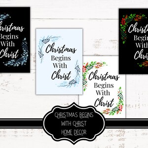 Christmas Begins with Christ Printable | Christian Home Decor