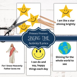 Nursery Song Props: Printable Lyric Pages & Star Props (Digital Download)
