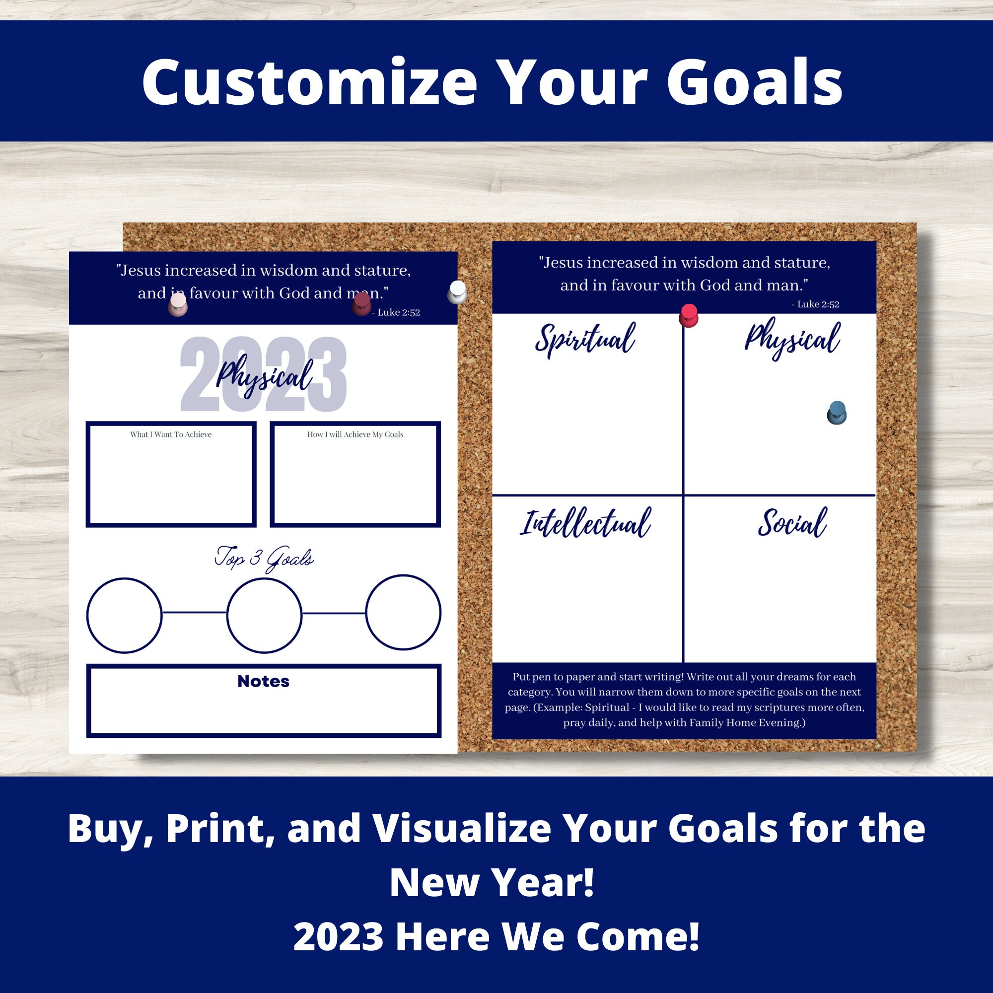 Four Goals Printable 2023 LDS Youth Spiritual Physical - Etsy Australia