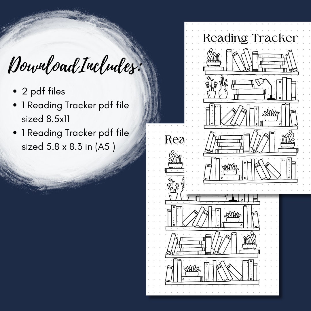 Reading Tracker Bullet Journal Reading Tracker PRINTABLE A5 Journal ...
