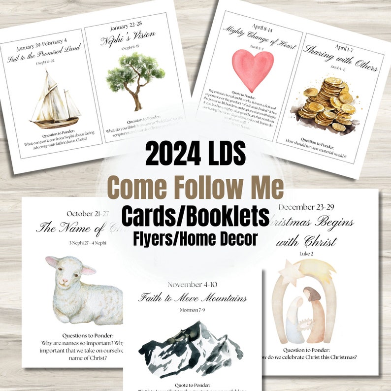 2024 Come Follow Me Book of Mormon Scripture Booklet Weekly Scripture