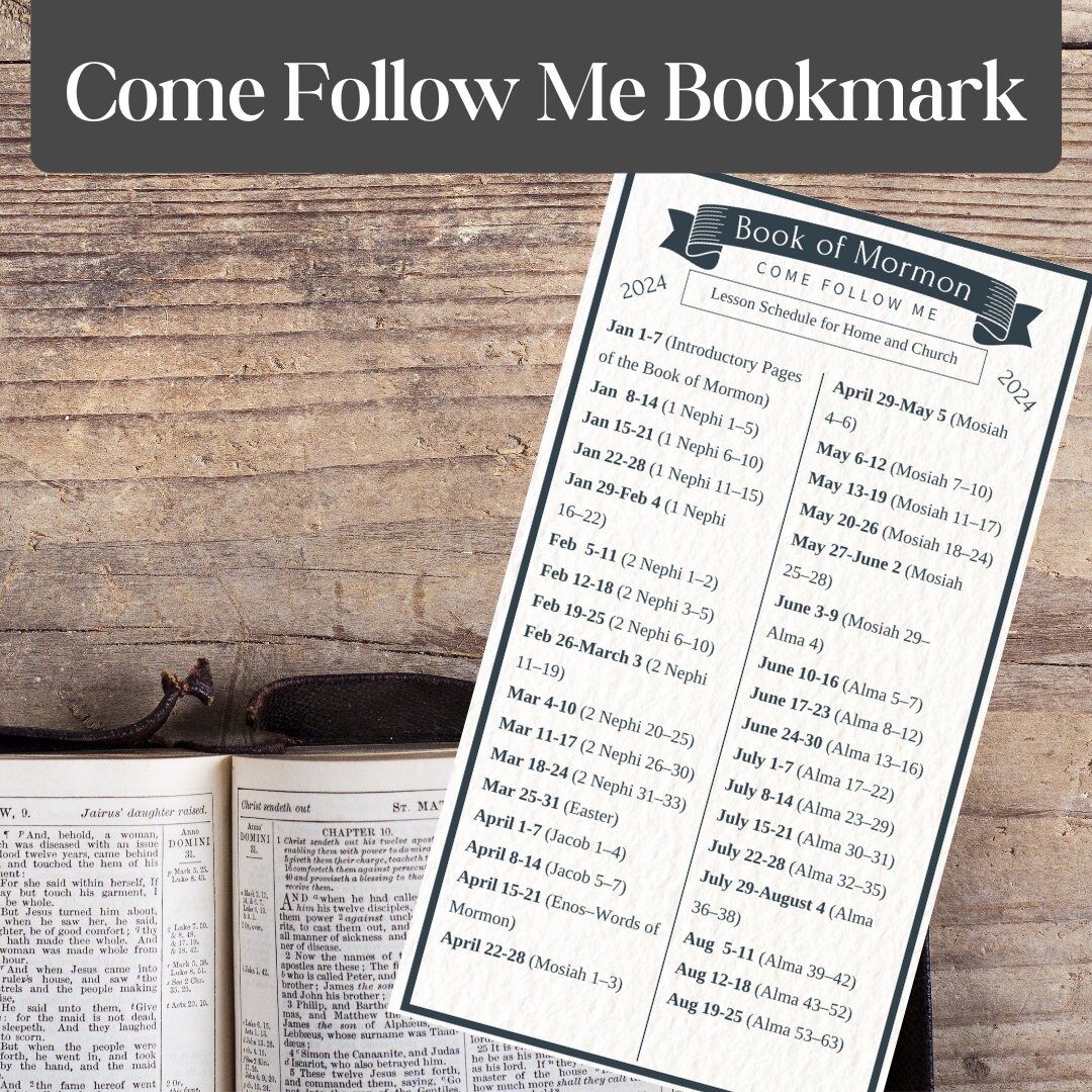LDS Lesson Schedule Come Follow Me 2024 Lesson Schedule Etsy Australia