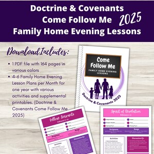 2025 Come Follow Me: Family Home Evening Lessons (digital Download) - Etsy