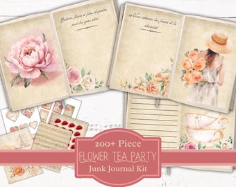 おすすめ Shabby Piece 200+ Chic Journal/scrapbook Junk Teapot Floral コレクション