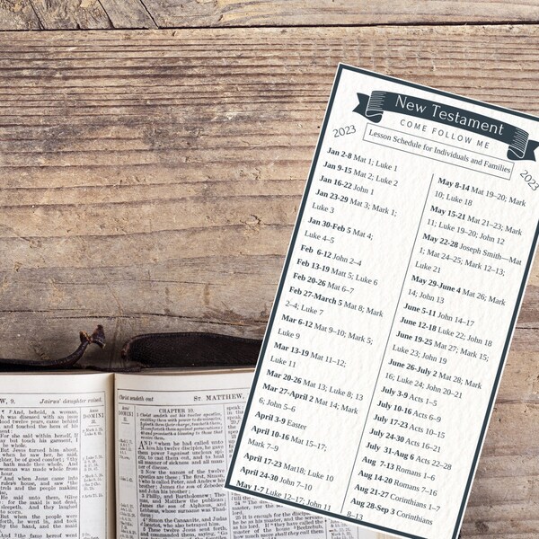 Sunday School 2023 Come Follow Me Lesson Schedule Etsy